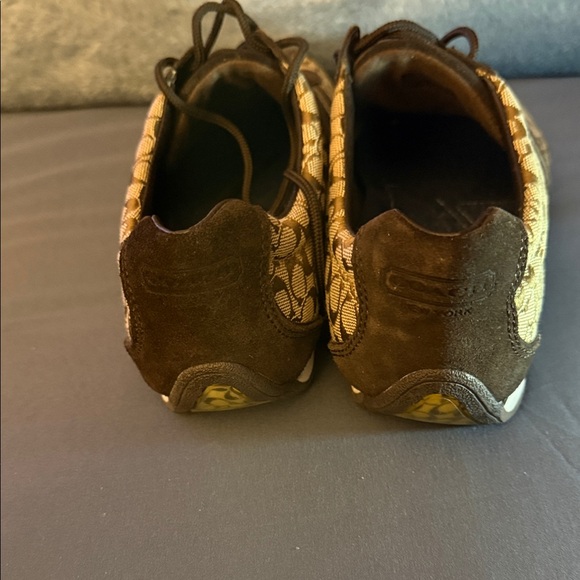 Coach Men's Signature Brown and Cream Sneakers - Picture 3 of 6